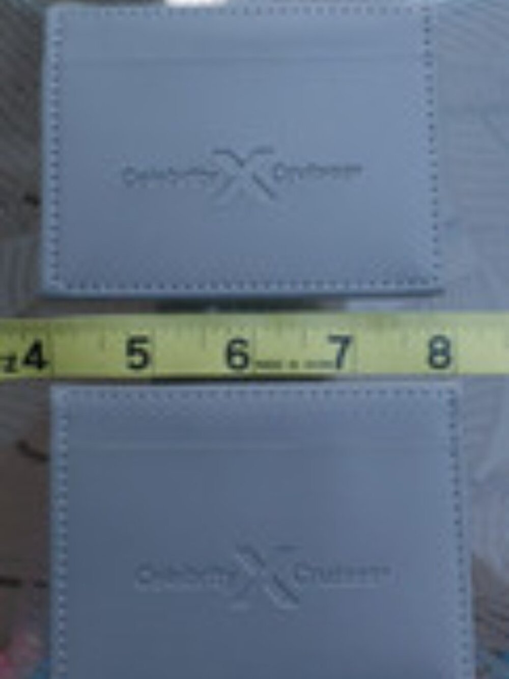 NWOT Lot/TWO Celebrity Cruises Card KEY Case 3 Slot GRAY Faux Leather 4"x 2 1/2